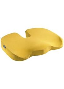 Leitz Ergo Cosy Cuscino Imbottito per Sedia da Casa o da Ufficio, Allevia la Pressione Spinale e Riduce il Dolore al Collo e alla Schiena, Giallo