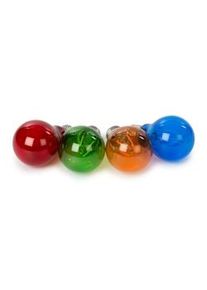 HQ Power Bombilla LED, vidrio de color, E27, 4 piezas, diferentes colores