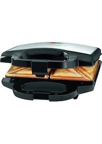 Bomann ST 1372 Sandwichera, 2 Sandwiches, Placas Antiadherentes, Tostado Perfecto, Acero Inoxidable