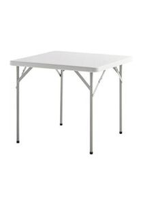Mesa Dobrável Quadrada Multifuncional, Portátil, Resistente, Multifuncional 86x86x74 cm. Cor branca
