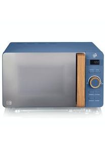 Swan Nordic Microondas digital 20L, 6 niveles funcionamiento,Digital, 800W, Azul Mate