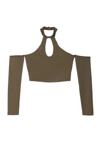 Bershka Koszulka dla kobiet khaki Rozmiar XS