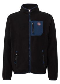 FQ1924 Heren Fleece jas 'Luis' marine / zwart XXXL