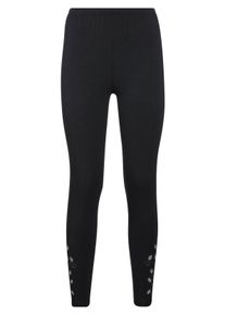 feel good Dames Legging in zwart + grijs gem&ecirc;leerd ,maat 36/38, Witt, 95% Katoen, 5% Elastan. Gem&ecirc;leerd: 60% Katoen, 35% Polyester, 5% Elastan