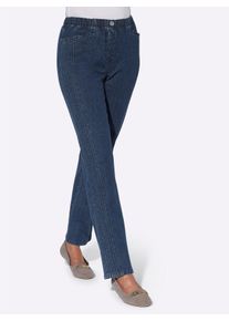 Dames Jeans met tweede zijnaad in darkblue stone-washed ,maat 38, WITT, 98% Katoen, 2% Elastan