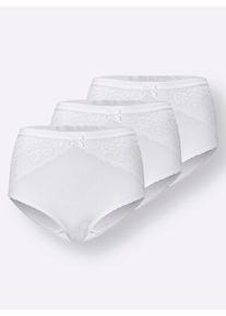 wäschepur Dames Tailleslip in wit ,maat 38, Witt, 95% Katoen, 5% Elastan
