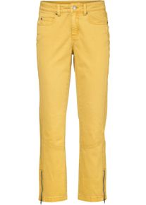 Heine Damen Röhrenhose mit Bauchweg-Einsatz vorn in senfgelb ,Größe 34, Witt, 98% Baumwolle, 2% Elasthan. Miedereinsatz: 85% Polyamid, 15% Elasthan