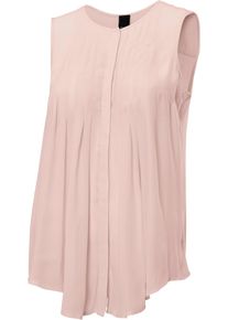 Heine Dames Blouseshirt met knoopsluiting in roze ,maat 42, Witt, 100% Polyester. Achterzijde: 95% Viscose, 5% Elastan