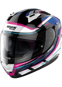 Nolan N60-6 Lancer, integraalhelm , kleur: Zwart/Wit/Pink/Donkerblauw , maat: S