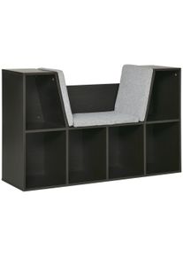 HOMCOM Kids Storage Organizer Versatile Cube Shelving for Toys Books 6-Compartment Elegant Brown | Aosom Ireland