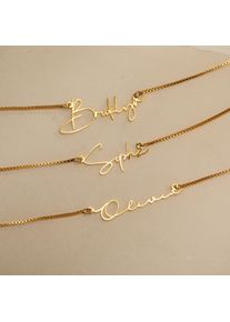Personalised Gold Name Necklace with Box Chain Custom Name Necklace Handmade Jewelry Personalised Birthday Gift for Her Mom