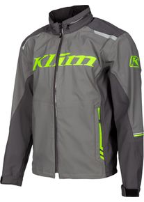 Klim Enduro S4, casaco têxtil impermeável , cor: Cinzento/Cinzento Escuro/Verde Néon , tamanho: S