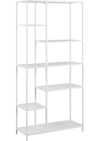 Andas Bücherregal »New York«, Regal, Aus Einem Metallgestell In Gradliniger Optik, Höhe 165 Cm weiß, Größe B/H/T: 80 cm x 165 cm x 30 cm B/H/T: 80...