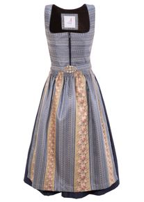 Turi Landhaus Dirndl, (2 Tlg.) Midi Vielseitig Tragbar blau, Größe 38 - N-Gr, Wunderschönes, festliches Dirndl mit eckigem Ausschnitt