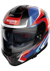 Nolan N80-8 Rumble N-Com, integraalhelm , kleur: Rood/Wit/Lichtblauw/Zwart/Donkerblauw , maat: XL