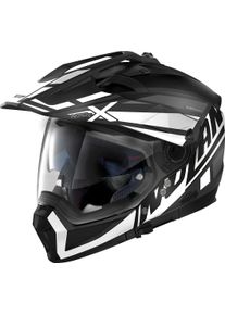 Nolan N70-2 X Mirage N-Com, modulaire helm , kleur: Mat Zwart/Wit/Donkergrijs , maat: M