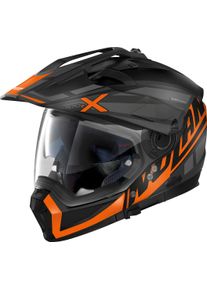 Nolan N70-2 X Mirage N-Com, modulaire helm , kleur: Mat Oranje/Zwart/Donkergrijs , maat: XL