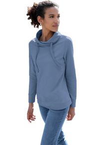 Damska Tepláková bunda s voľným rolákovým golierom modrá veľkosť 46