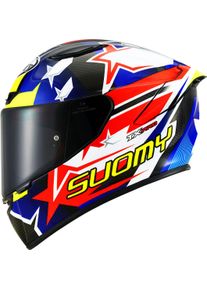 Suomy TX-Pro Higher Carbon, integraalhelm , kleur: Rood/Donkerblauw/Geel/Wit , maat: M