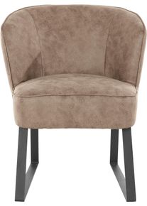 exxpo - sofa fashion Sessel, mit Keder und Metallfüßen, Bezug in verschiedenen Qualitäten