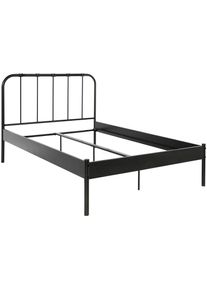 COUCH♥ Metallbett »Kuschel Kumpel«, Aus Metall, Industrial Look, Verschiedenen Größen Und Farbvarianten schwarz, Größe Liegefläche B/L: 141 cm x...