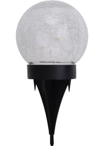 Näve Näve Led Solarleuchte »Crackle«, 1 Flammig-Flammig, Leuchtdauer: 6-8 Std., Klar/, Als Tischleuchte Oder Erdspieß schwarz, Größe Höhe: 16 cm 1...