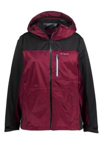 Ulla Popken Dames Functionele jas 'Hyprar' bourgogne / zwart / wit XL-XXL