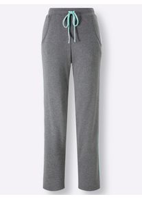 feel good Dames Huispak van interlock in Grijs/mint ,maat 24/25, Witt, 60% Katoen, 40% Polyester