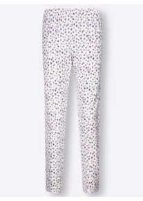Ascafa Dames Pyjama's in paars geprint ,maat 36/38, Witt, 100% Katoen