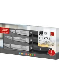 CS SOLINGEN Carl Schmidt Sohn Messer-Set »Tri-Star«, (3 Tlg.), Edelstahl/Kunststoffgriff silberfarben , Das Messerset wurde aus rostfreiem Edelstahl hergestellt