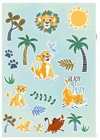 Wandtattoo Lion King Palmtrees