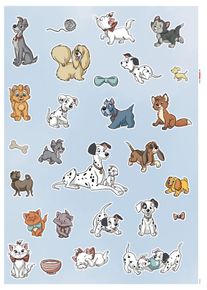 Wandtattoo Disney Cats and Dogs