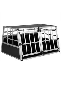 Cadoca® Cage de transport pour chiens aluminium 89x70x51cm