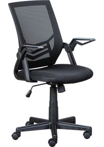Inosign Drehstuhl »Jilli«, (Set), 1 St., Netzstoff, Mit Armlehnen, Chefsessel schwarz, Größe B/H/T: 59,5 cm x 90,5 cm x 57,0 cm B/H/T: 59,5 cm x...