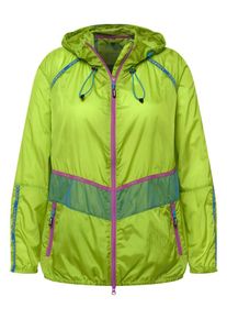 Ulla Popken Dames Functionele jas groen / magenta M-L