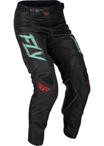 Fly Racing Kinetic S.E. Rave, textile pants , color: Black/Mint/Red , size: 30