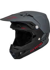Fly Racing Formula CC Centrum, kruishelm , kleur: Mat Grijs/Zwart , maat: XS