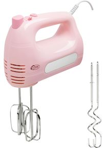 Bestron Handmixer »ahm300p Sweet Dreams«, 300 W, Im Retro Design, Mit Rührbesen Und Knethaken, 6 Stufen, rosa, Dekorativer Handmixer im Retro...