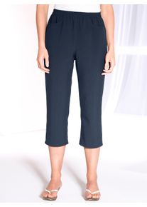 Damen Caprihose mit glitzernder Schmetterlings-Applikation in marine ,Größe 38, WITT, 100% Polyester