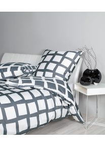 Janine Bettwäsche »Mako-Satin 87086 J. D.«, (2 Tlg.) grau B/L: 140 cm x 200 cm (1 St.) Mako-Satin, hochwertiger Mako-Satin, 100% Baumwolle