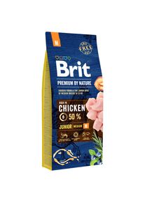 15 kg Brit Premium by Nature Junior M droog hondenvoer