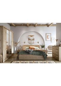 Set Mobila Dormitor din pal, cu pat 200 x 160 cm, 5 piese Idea Stejar San Remo