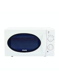 H.Koenig VIO6 Microondas sin Grill, 20L, 700 W, Temporizador hasta 30 min, 5 Niv de Potencia de Calentado, Descongelador, Plato Giratorio. Blanco