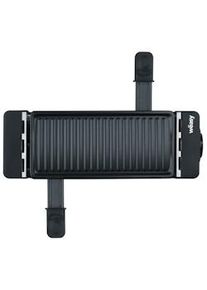 WEASY Wëasy TIK12 Persone, 2 in 1 Grill, 400 W, rivestimento per raclette e 2 padelle antiaderenti, piastra rimovibile, Nero, Legno