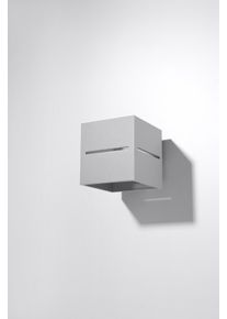 Sollux Lighting Wandleuchte »Lobo«, 1 Flammig-Flammig grau, Größe Höhe: 10 cm 1 flammig , Moderne Beleuchtung