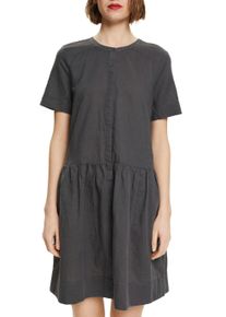 Esprit Sommerkleid, Mit Knopfleiste grau, Größe 40 - N-Gr, Sommerliches Minikleid von Esprit