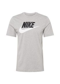 Nike Sportswear Heren Shirt 'Icon Futura' grijs gemêleerd / zwart / wit XL
