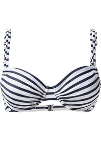 Venice Beach Dames Bikinitop 'Summer' navy / wit 75