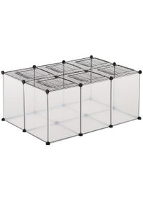 PawHut Dog Pen Small Indoor DIY with Door Transparent Animal Cage for Guinea Pigs Rabbits | Aosom Ireland