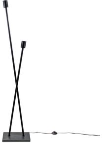 Paco Home Stehlampe »Stehleuchte Iks«, 2 Flammig-Flammig, Stehlampe Led Lampe Wohnzimmer Vintage Retro Industrial Design e27 schwarz, Größe Höhe:...